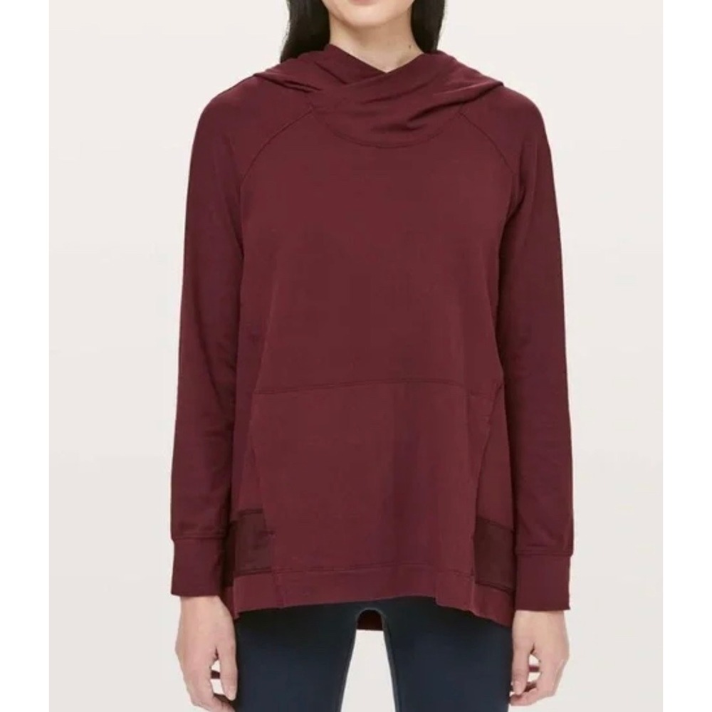 Lululemon Started Place‎ Oversized Hoodie Garnet Burgundy Size 8 Rulu SOFT Cozy
